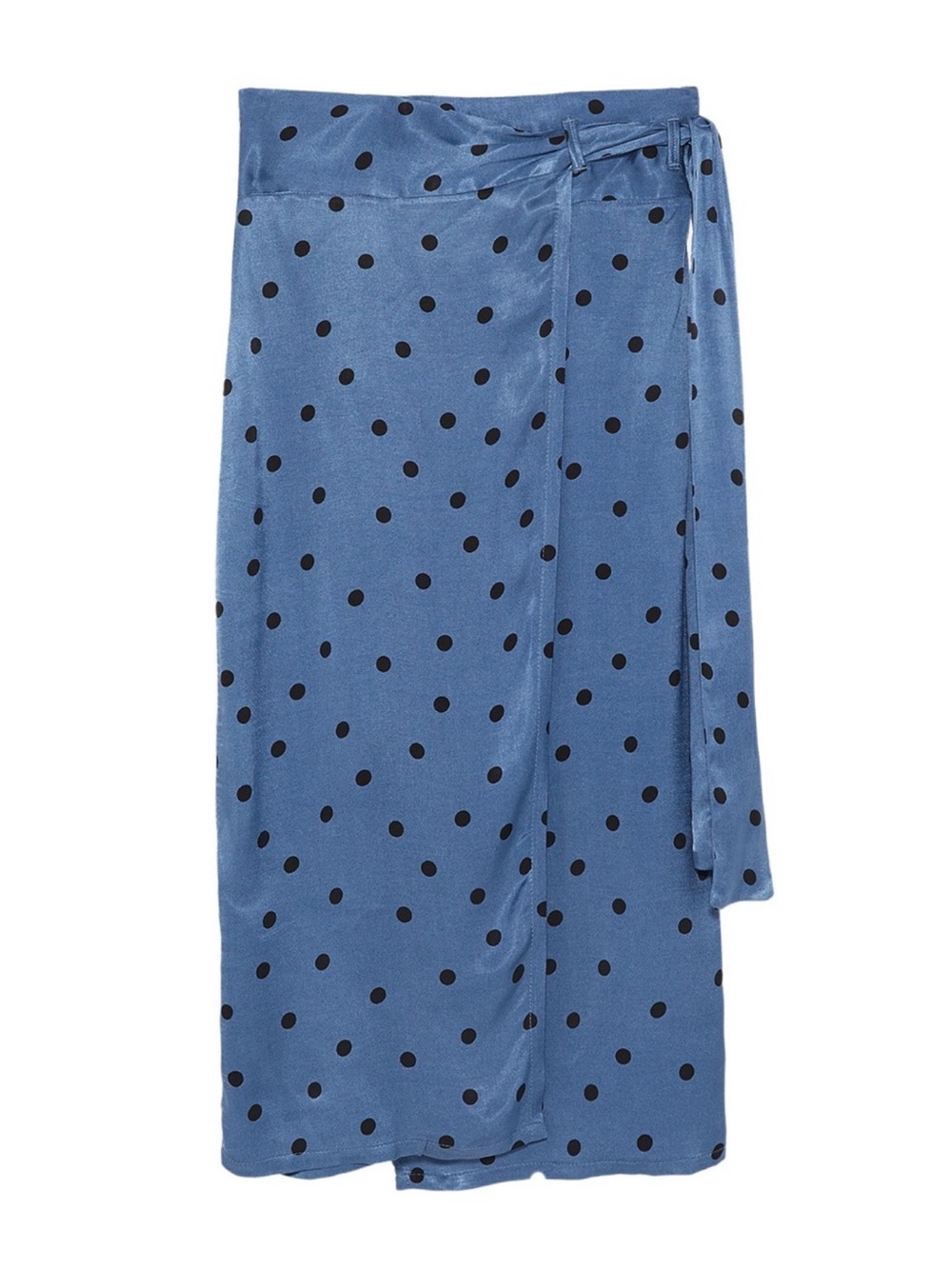 ZARA wrap satin look dress with polka dots